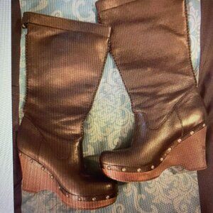 Ugg Boots Size 7  Black Leather